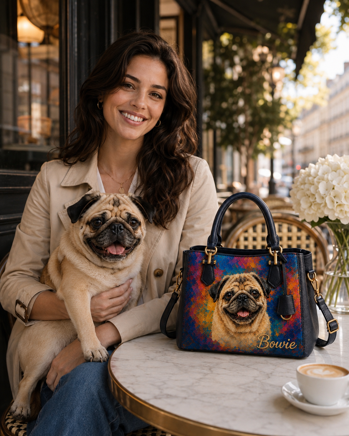 Bolso personalizado pintado a mano – Mediano