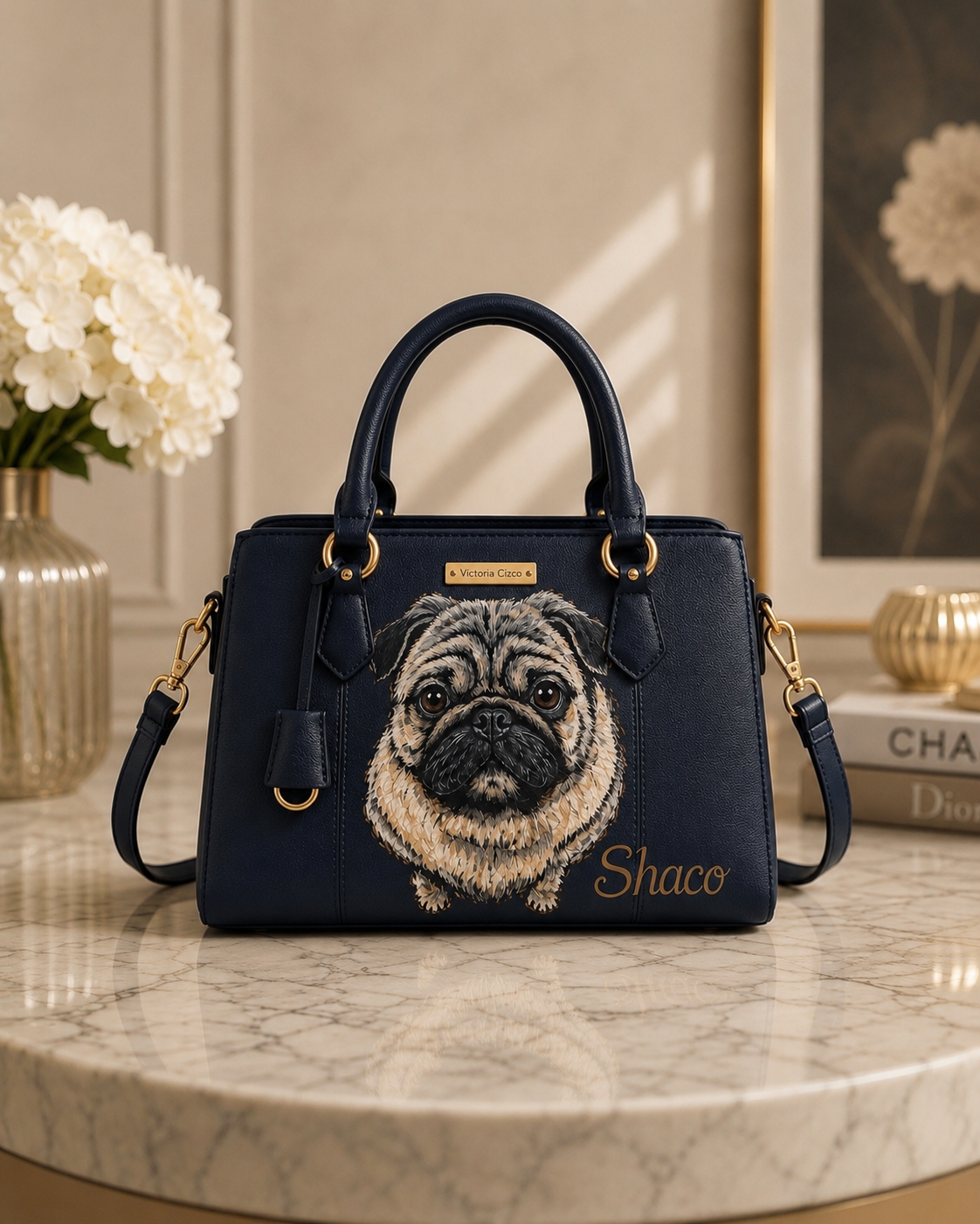 Bolso personalizado pintado a mano – Mediano