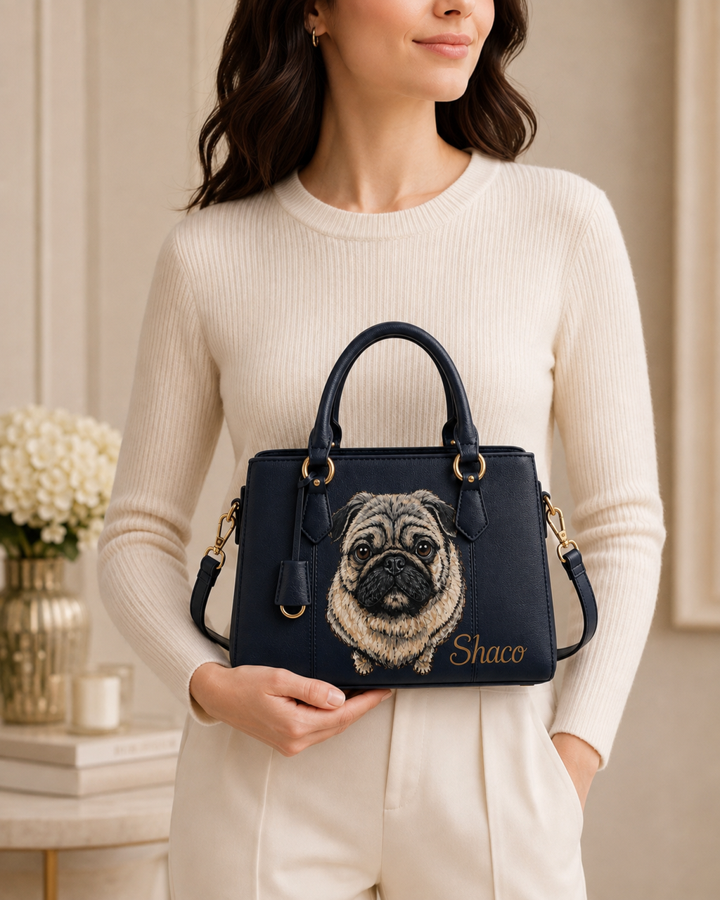 Bolso personalizado pintado a mano – Mediano