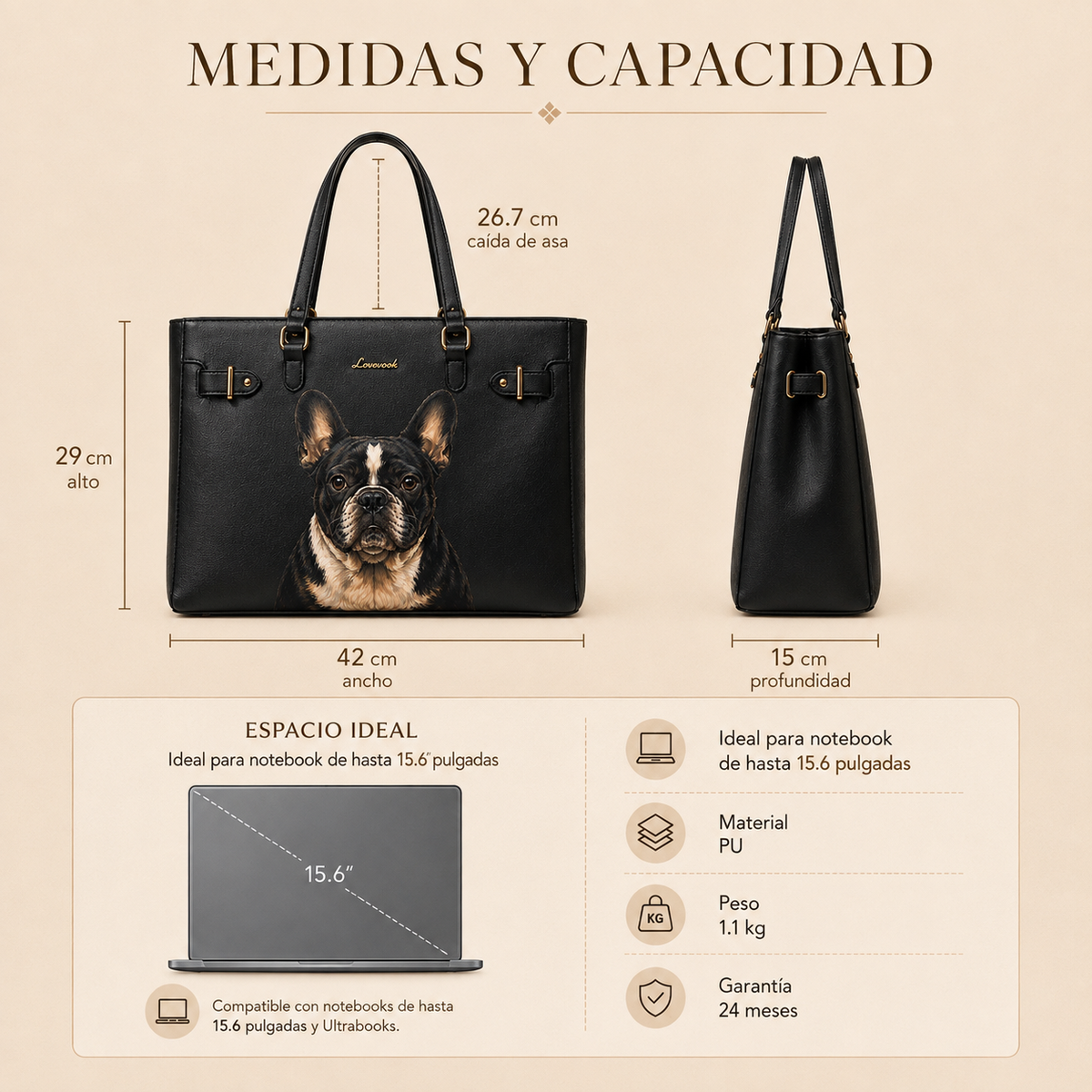 Bolso personalizado pintado a mano – Grande