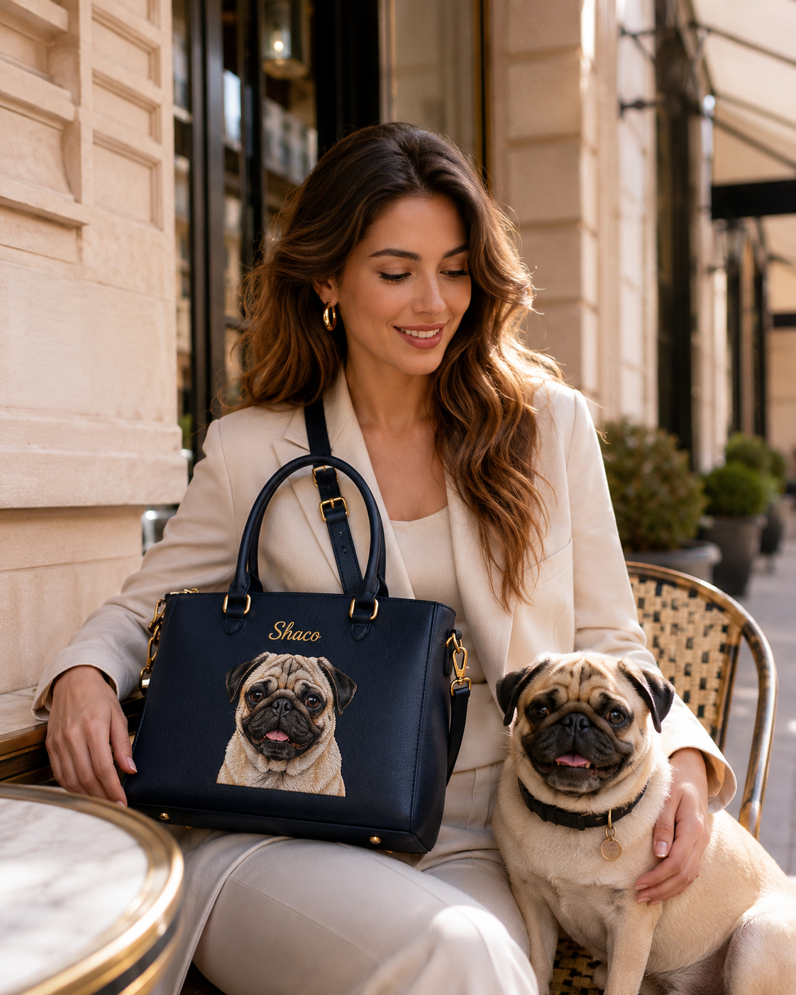 Bolso personalizado pintado a mano – Mediano